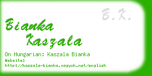 bianka kaszala business card